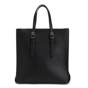 FLATTERED Black Made In Italy Leather Kristine Tote